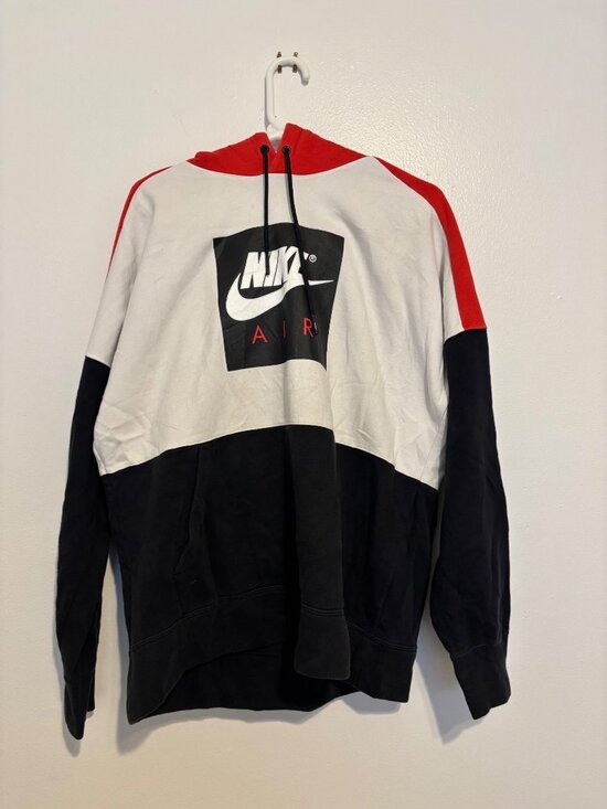 Nike Other - Nike Air 2018 Hoodie L Red White Black Colorblock Retro Y2K Streetwear
